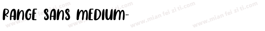Range Sans Medium字体转换